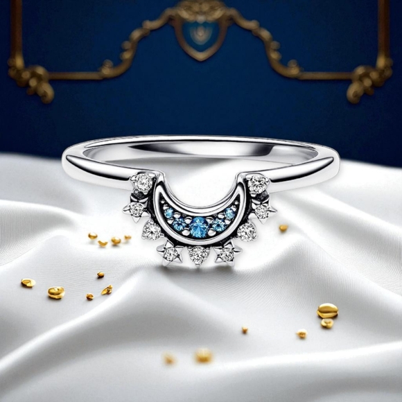 🆕️Enchanting Trending Celestial Sun & Moon S925 Sterling Silver Zirconia Rings - Picture 11 of 17
